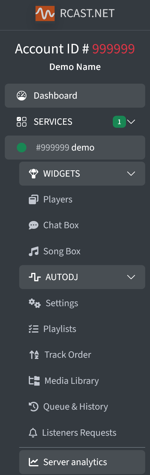 Control Panel navigation and service context